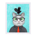 Cat With Craw By Coco De Paris - White Framed Print - Wall Art - Americanflat