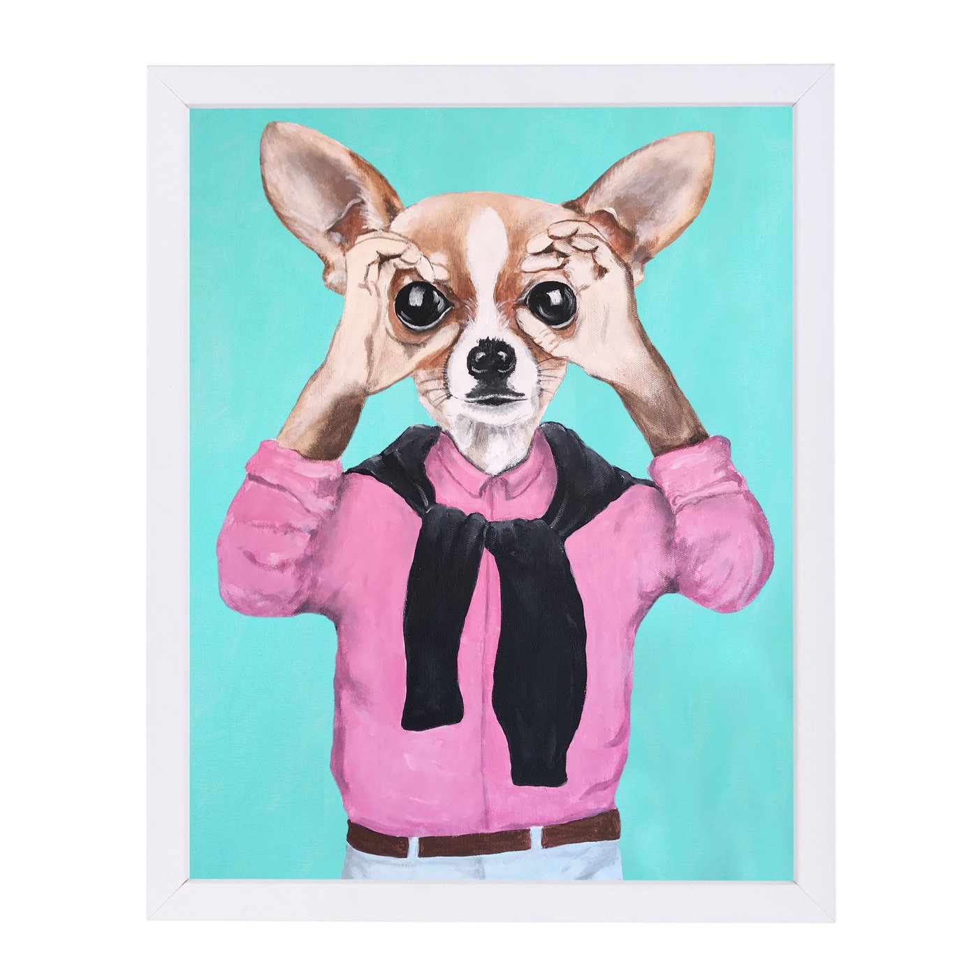 Chihuahua Is Watching You By Coco De Paris - Framed Print - Americanflat