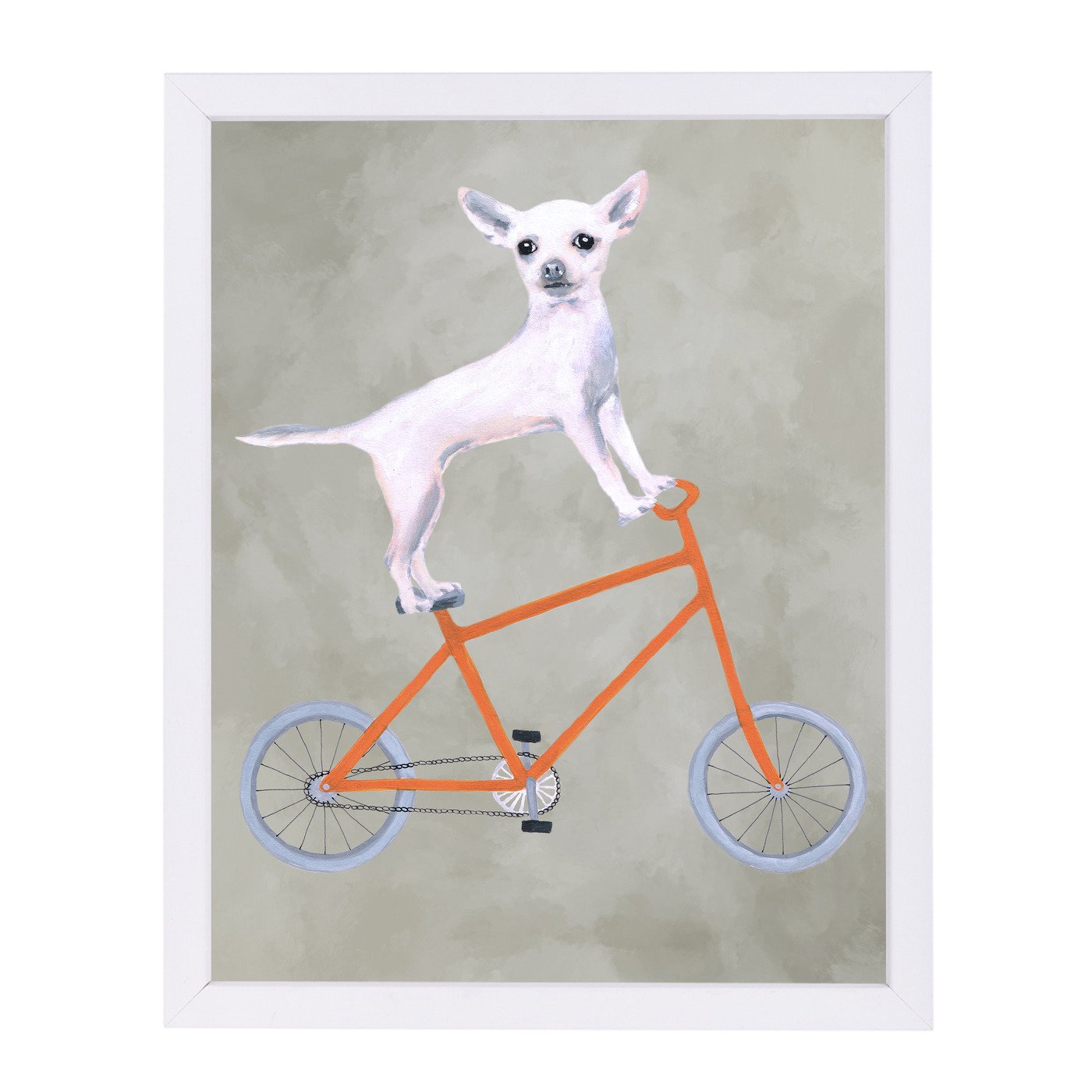 Chihuahua On Bicycle By Coco De Paris - Framed Print - Americanflat