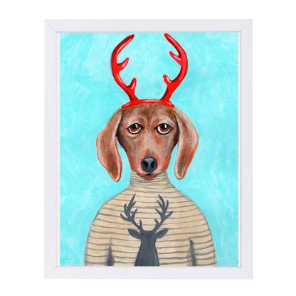 Dachshund Deer By Coco De Paris - Framed Print - Americanflat