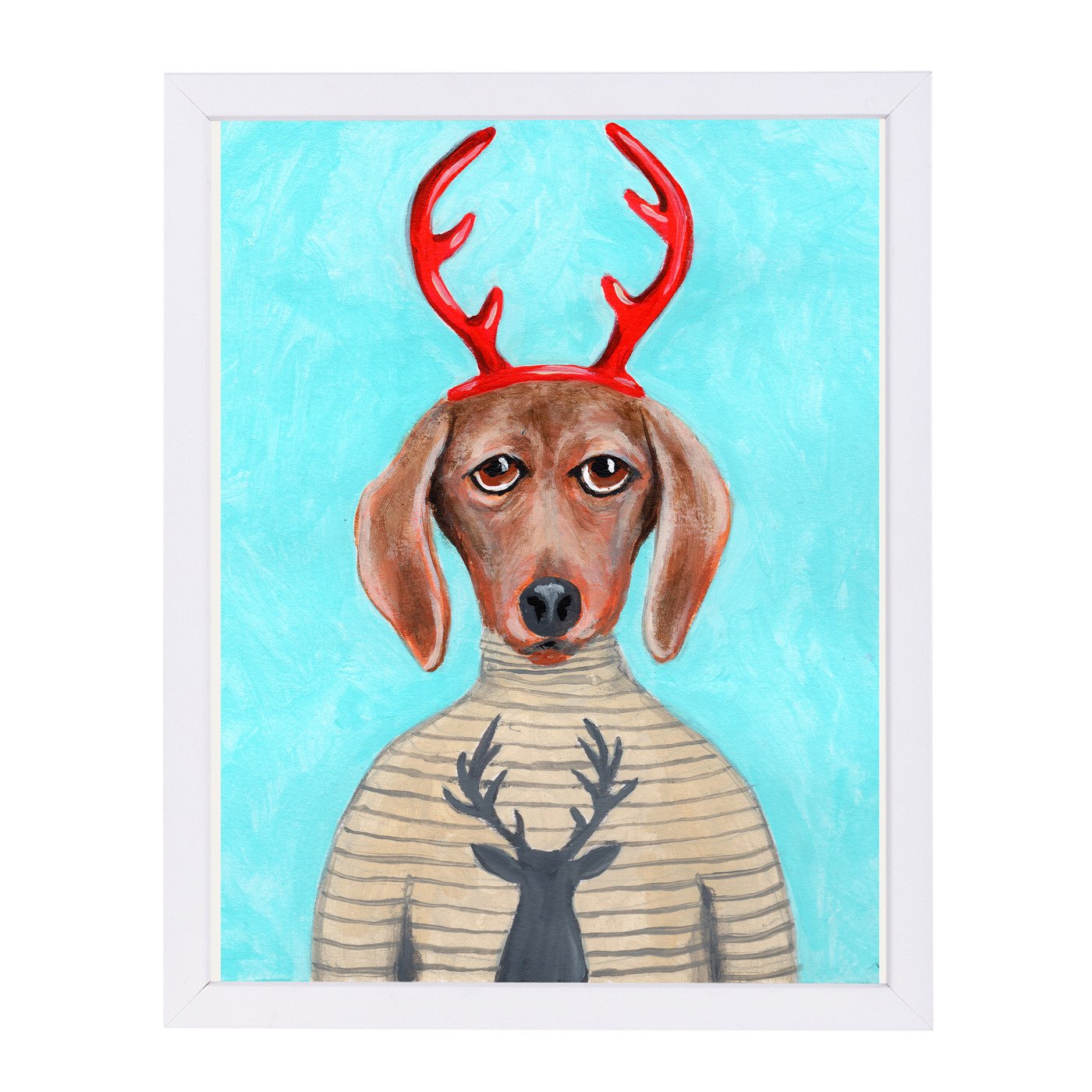 Dachshund Deer By Coco De Paris - Framed Print - Americanflat