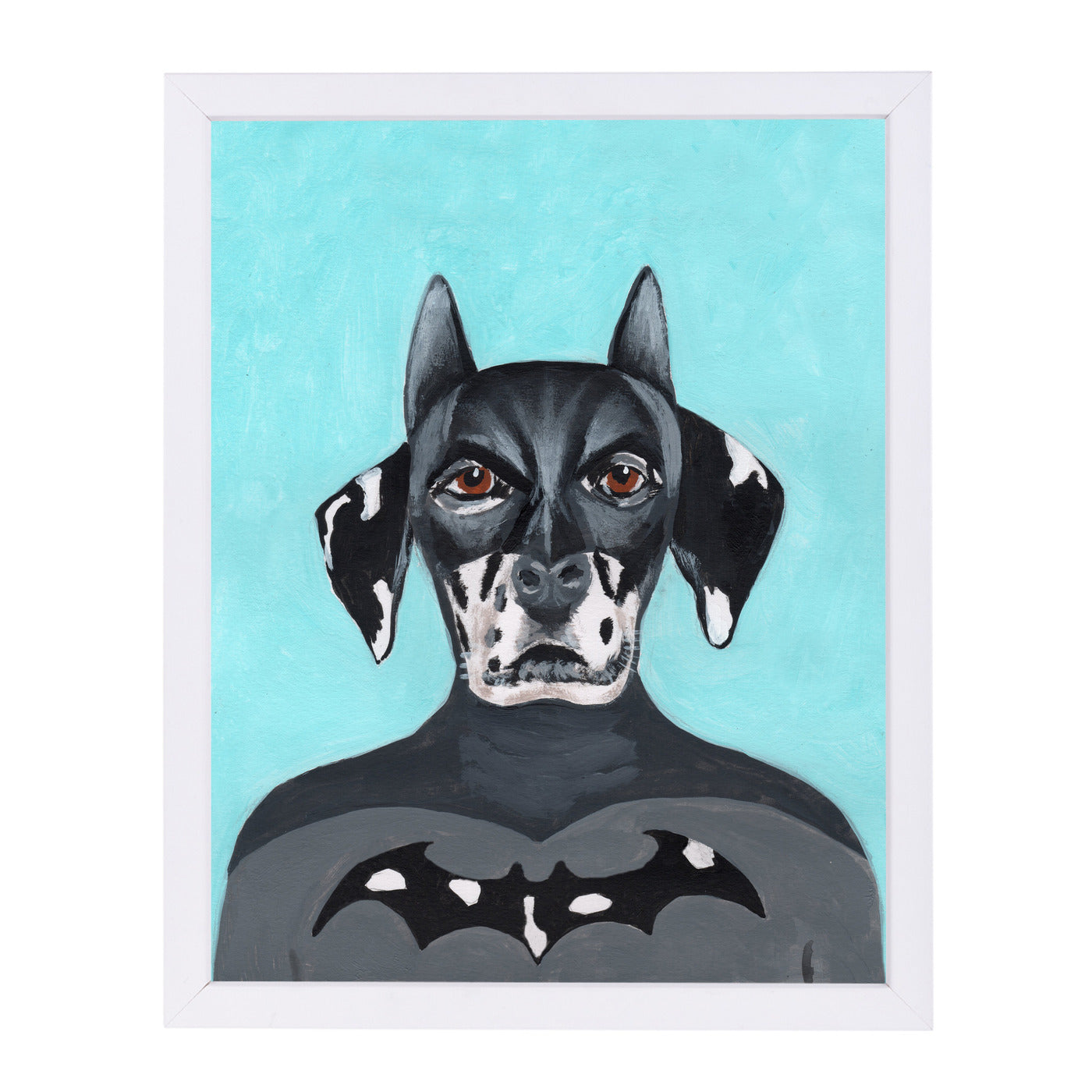 Dalmatian Batman By Coco De Paris - White Framed Print - Wall Art - Americanflat
