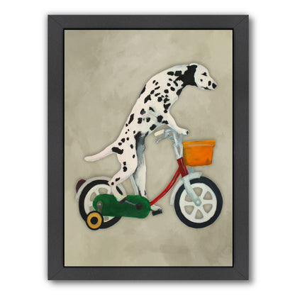 Dalmatian Cycling By Coco De Paris - Black Framed Print - Wall Art - Americanflat