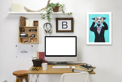 Dalmatian Is Watching You By Coco De Paris - White Framed Print - Wall Art - Americanflat