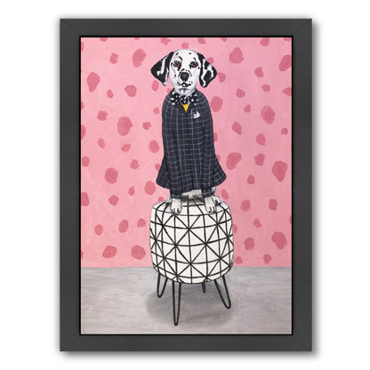 Dalmatian On Pouf By Coco De Paris - Black Framed Print - Wall Art - Americanflat
