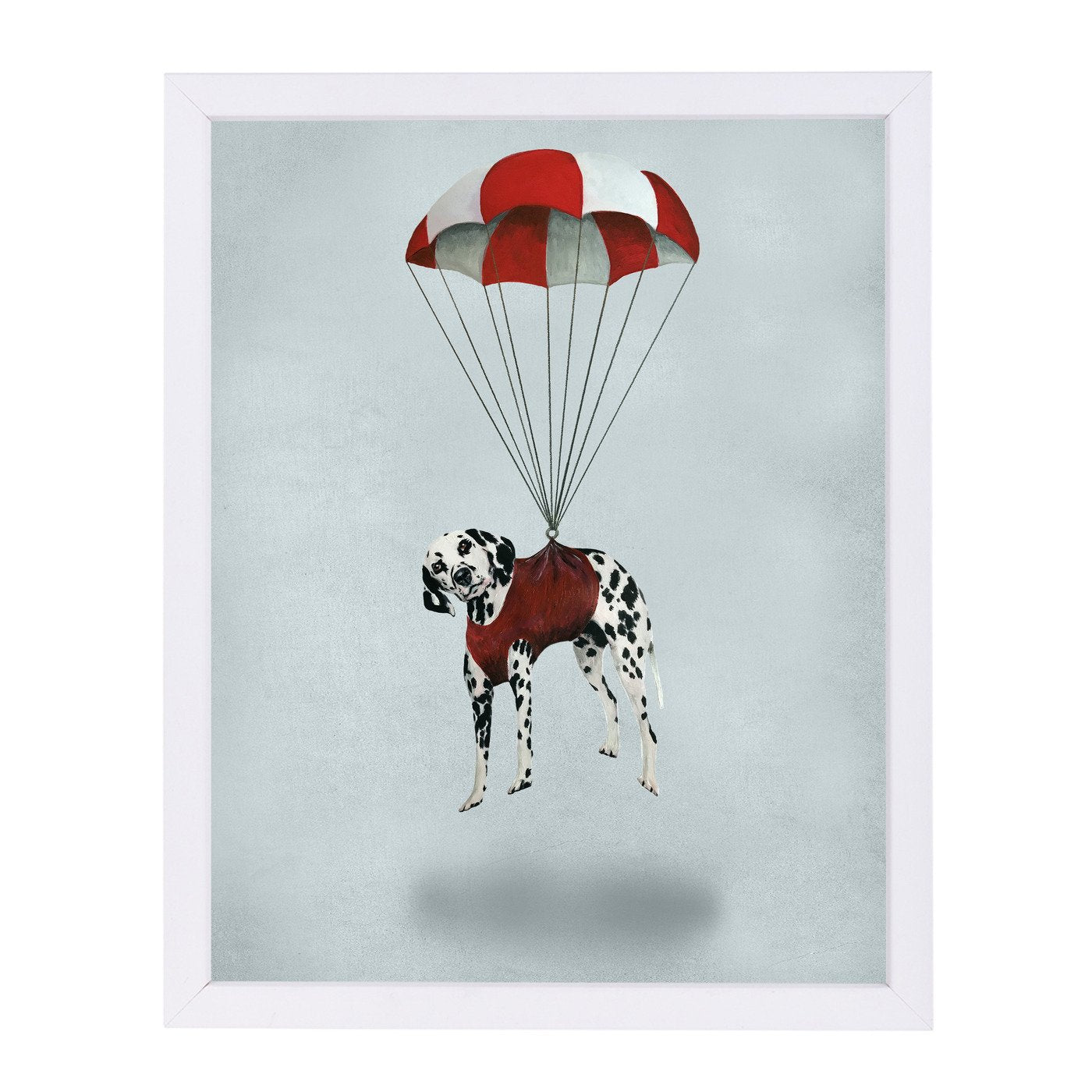 Dalmatian With Parachute By Coco De Paris - Framed Print - Americanflat