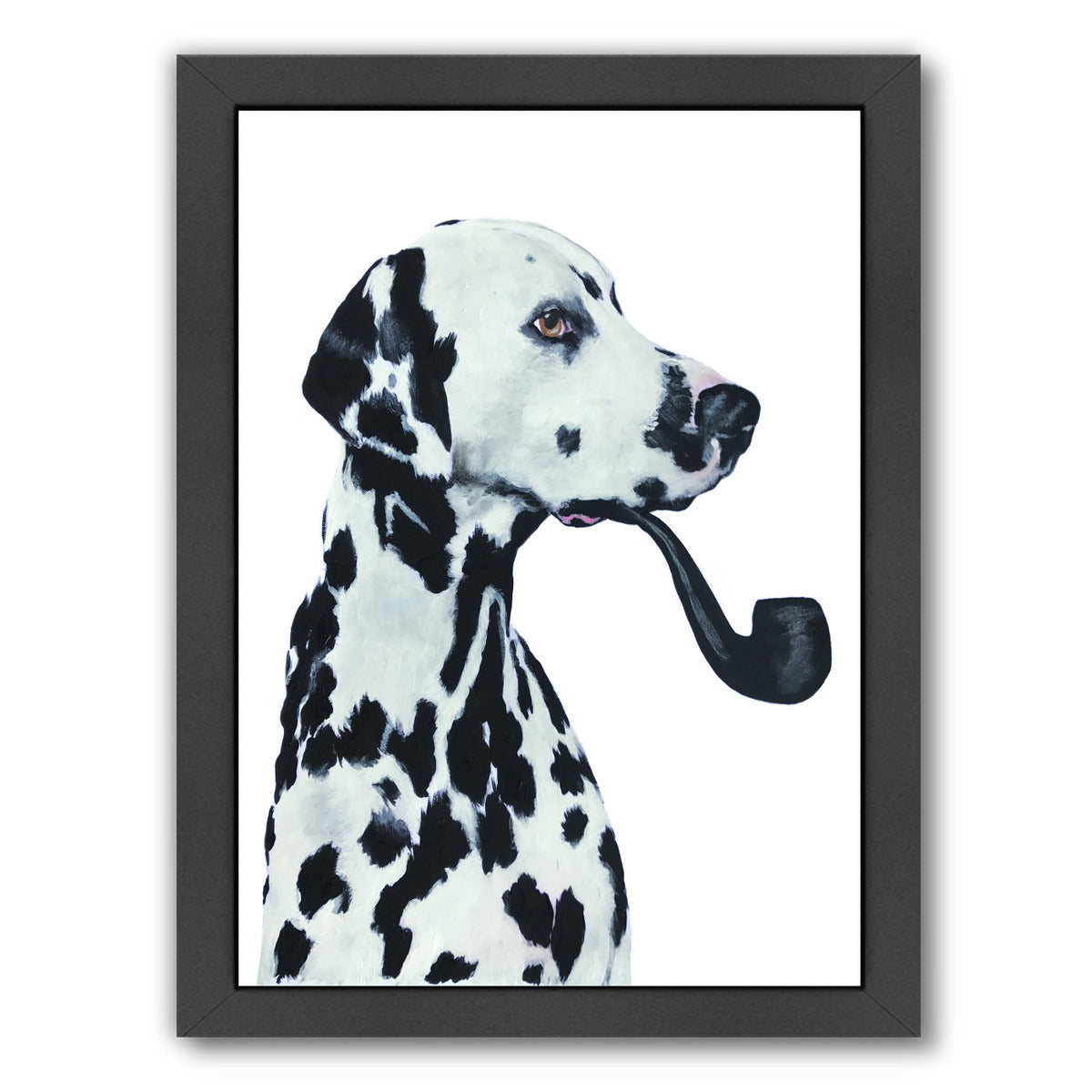 Dalmatian With Pipe By Coco De Paris - Black Framed Print - Wall Art - Americanflat