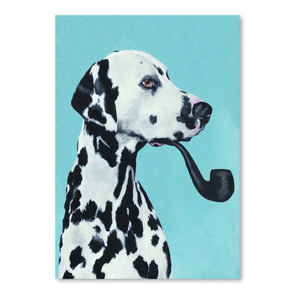 Dalmatian With Pipe In Blue by Coco de Paris - Art Print - Americanflat