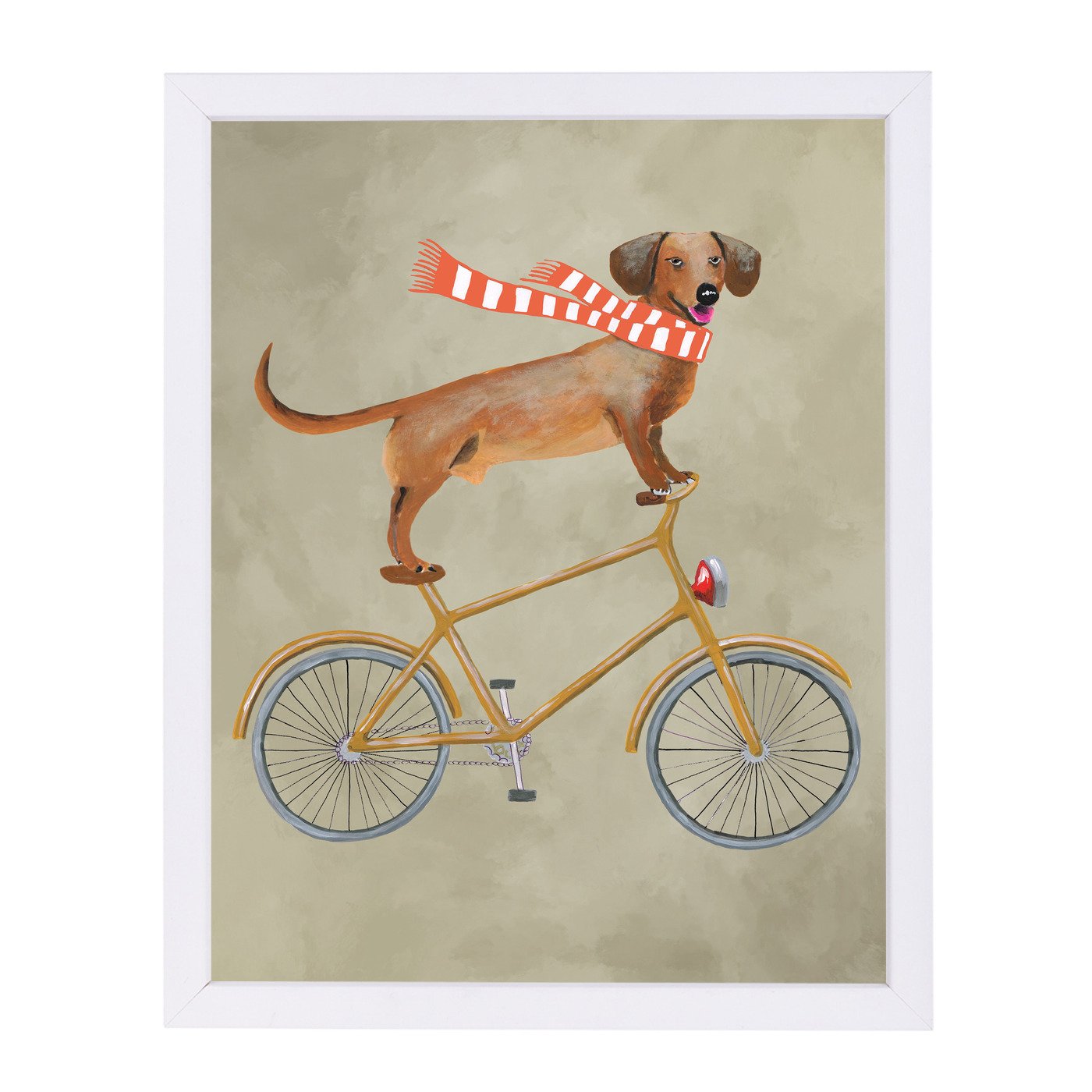 Daschund On Bicycle By Coco De Paris - Framed Print - Americanflat