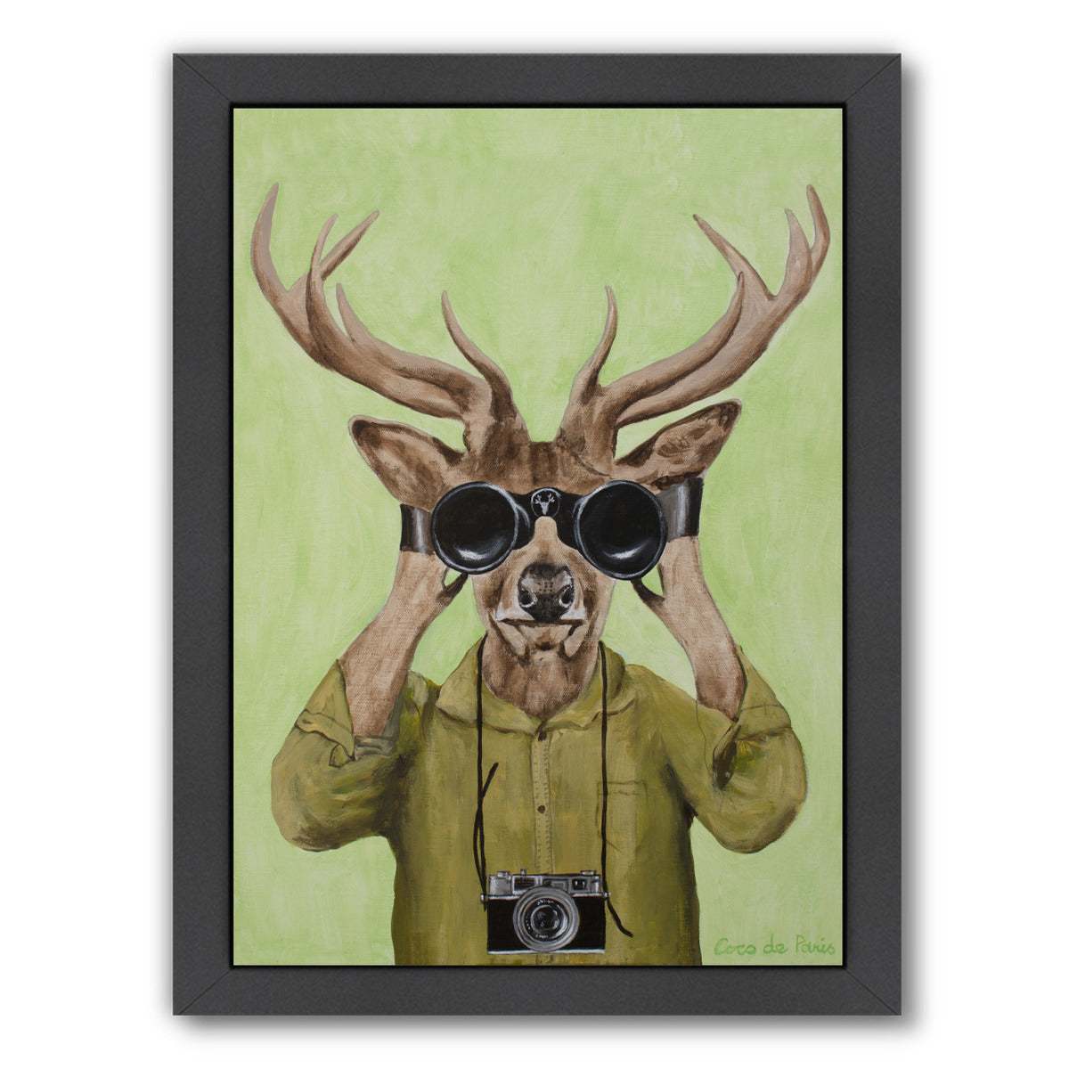 Deer Hunter By Coco De Paris - Black Framed Print - Wall Art - Americanflat