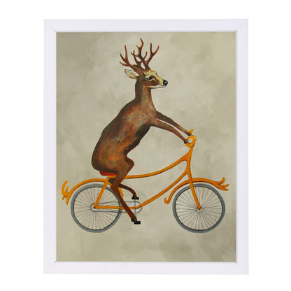 Deer On Bicycle By Coco De Paris - Framed Print - Americanflat