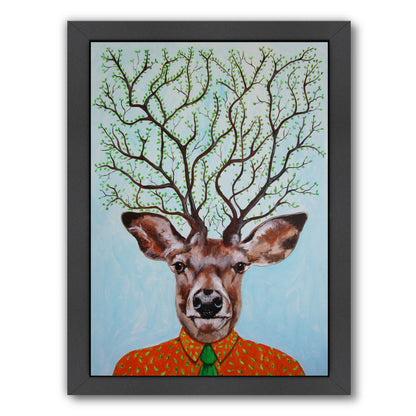 Deer Tree By Coco De Paris - Black Framed Print - Wall Art - Americanflat