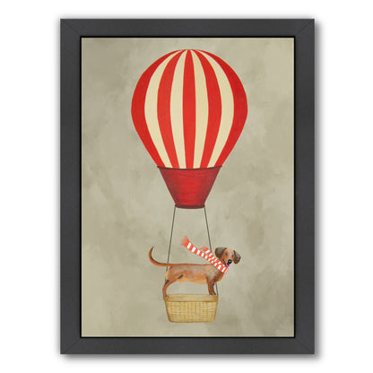 Deer With Airballoon By Coco De Paris - Black Framed Print - Wall Art - Americanflat