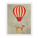 Deer With Airballoon By Coco De Paris - White Framed Print - Wall Art - Americanflat