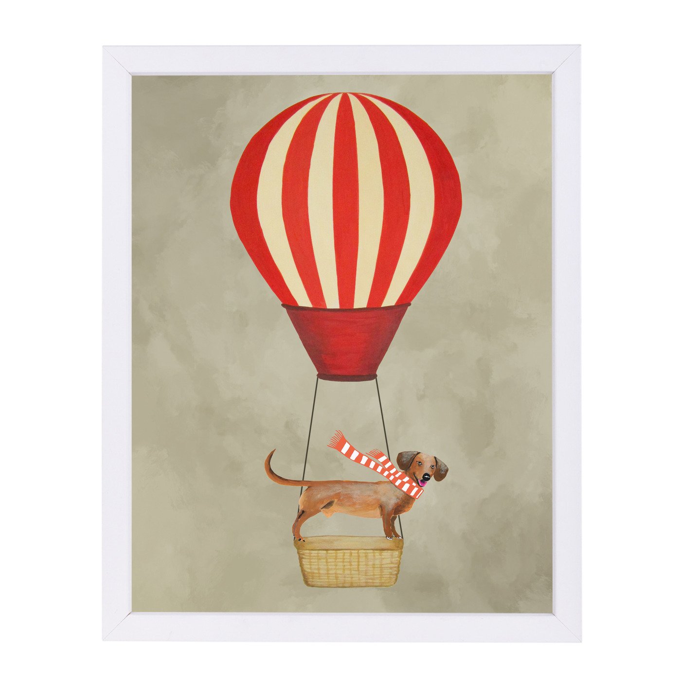 Deer With Airballoon By Coco De Paris - Framed Print - Americanflat