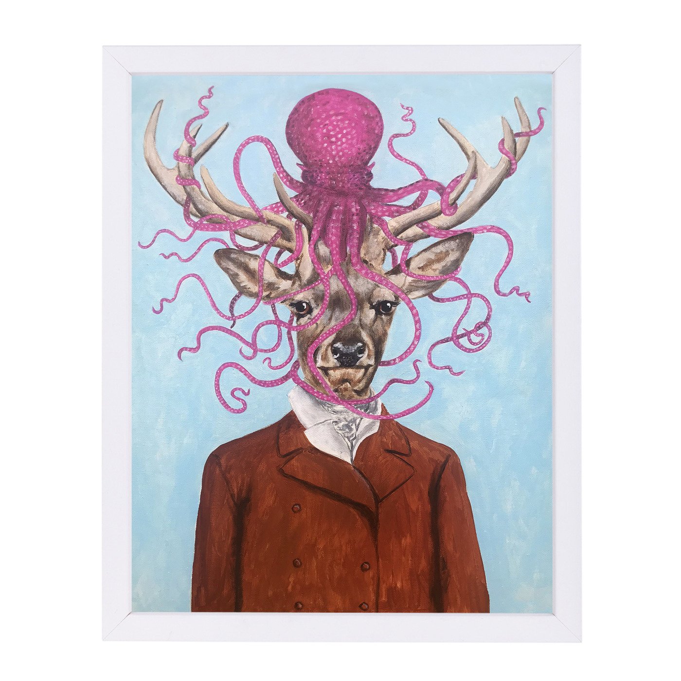 Deer With Octopus By Coco De Paris - Framed Print - Americanflat