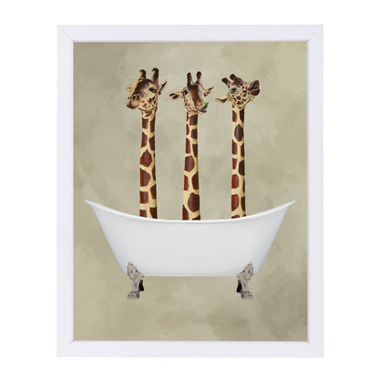 Giraffes In Bathtub By Coco De Paris - Framed Print - Americanflat