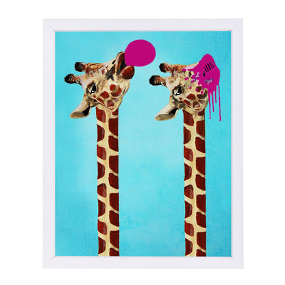 Giraffes With Bubblegum By Coco De Paris - Framed Print - Americanflat