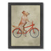 Golden Retriever On Bicycle By Coco De Paris - Black Framed Print - Wall Art - Americanflat