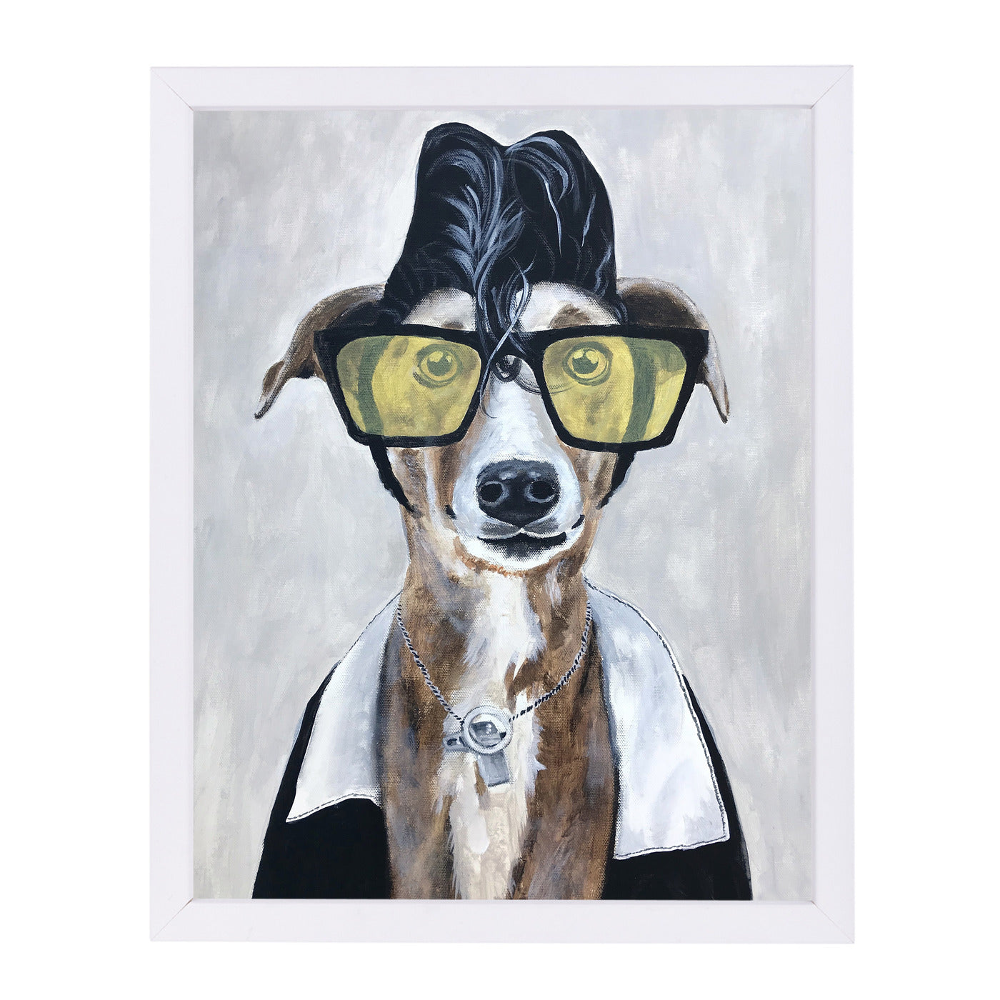 Greyhound Rock By Coco De Paris - White Framed Print - Wall Art - Americanflat