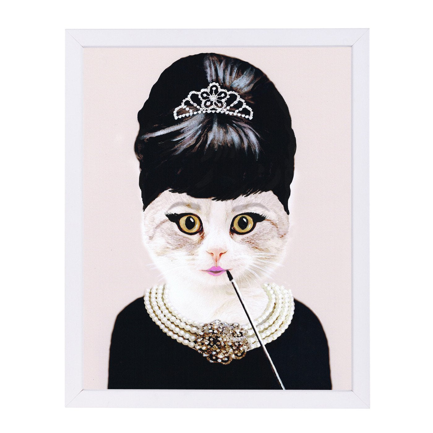 Hepburn Cat By Coco De Paris - Framed Print - Americanflat