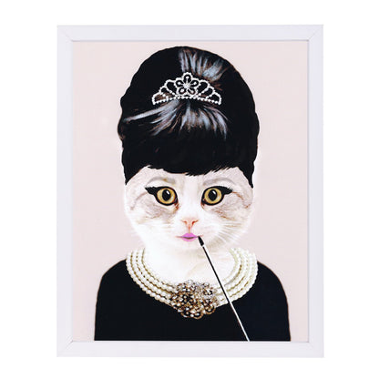 Hepburn Cat By Coco De Paris - Framed Print - Americanflat