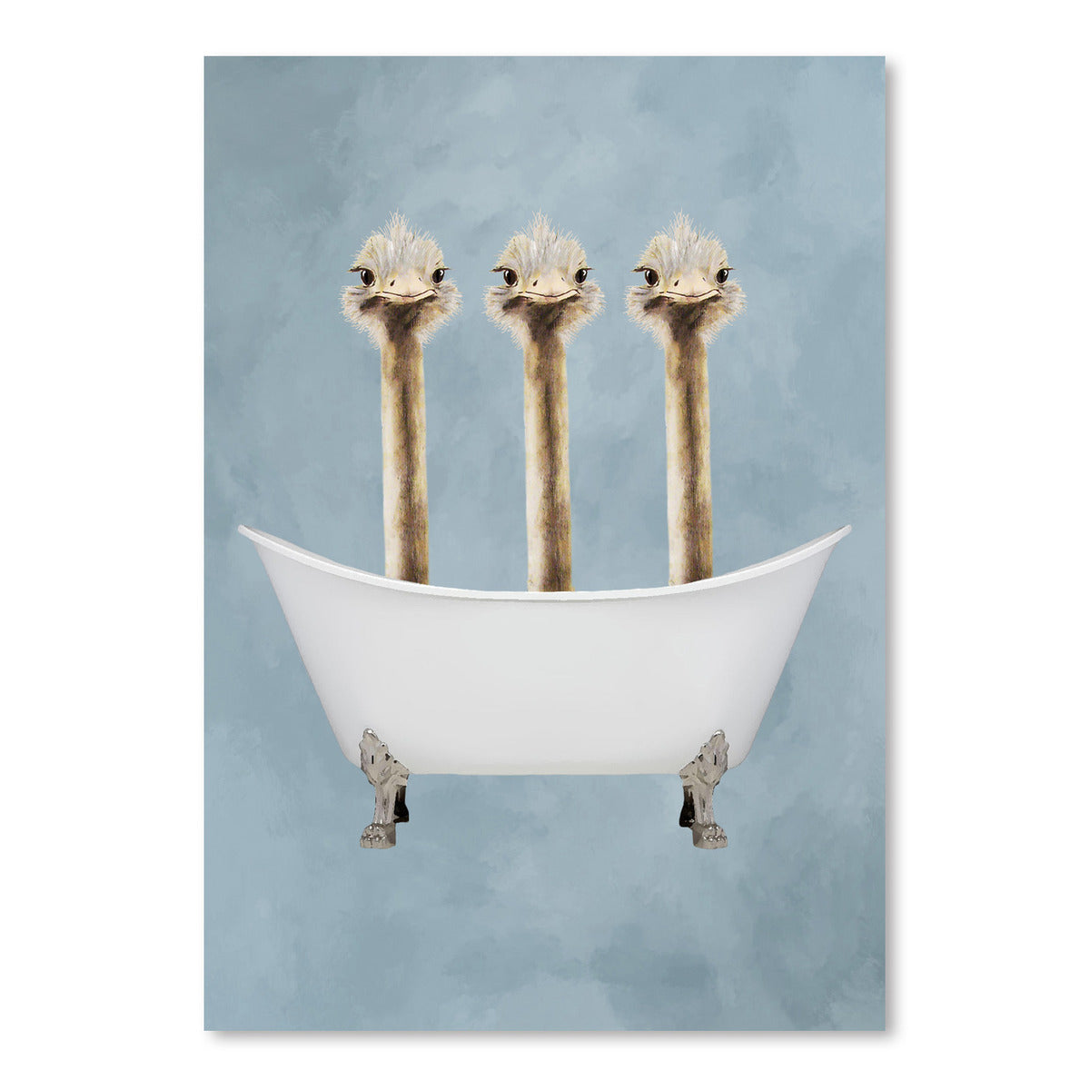 Ostriches In Bathtub by Coco de Paris - Art Print - Americanflat