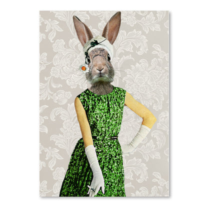 Vintage Rabbit Woman by Coco de Paris - Art Print - Americanflat