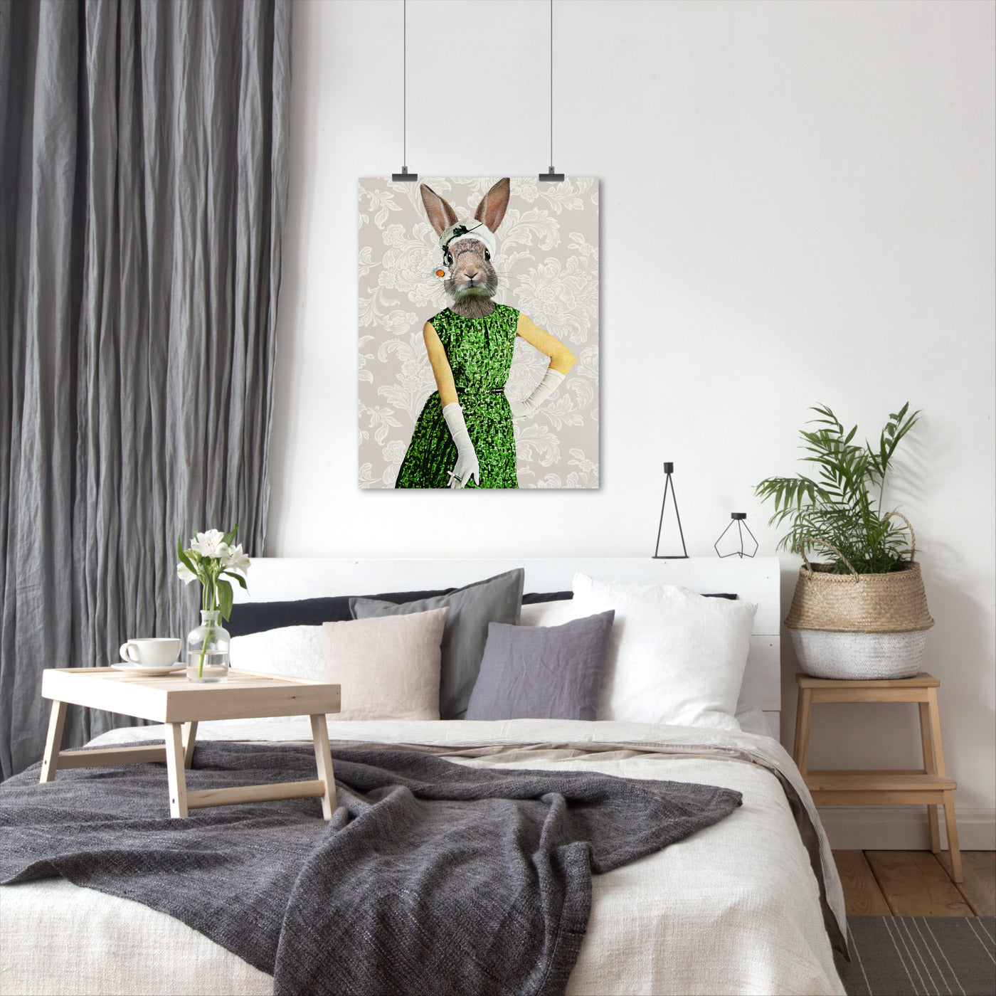 Vintage Rabbit Woman by Coco de Paris - Art Print - Americanflat