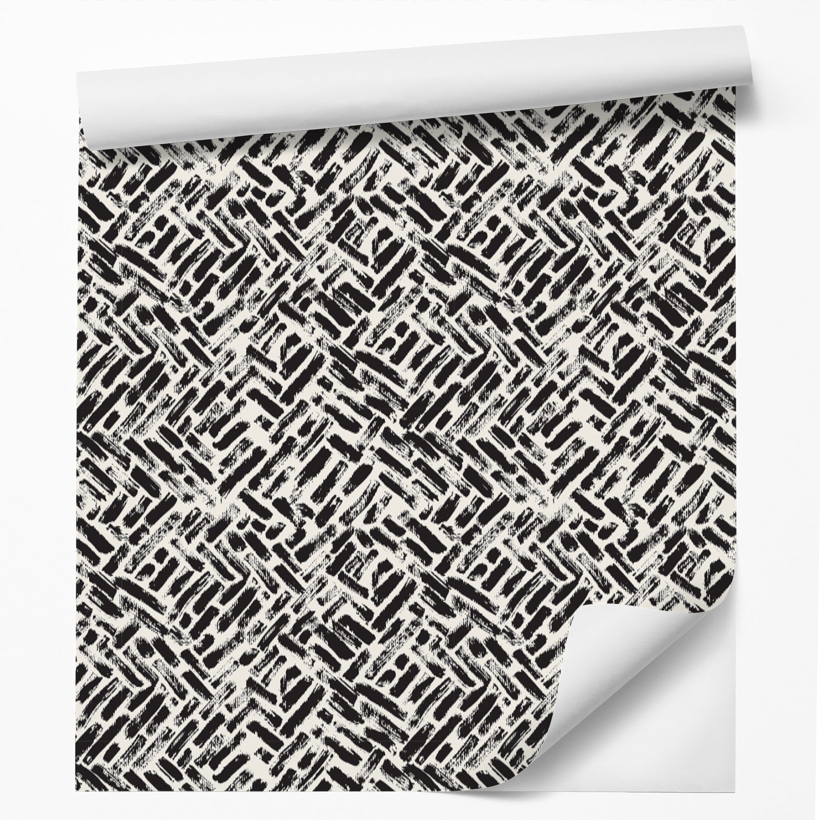 18' L x 24" W Peel & Stick Wallpaper Roll - Abstract Basketweave by DecoWorks - Wallpaper - Americanflat