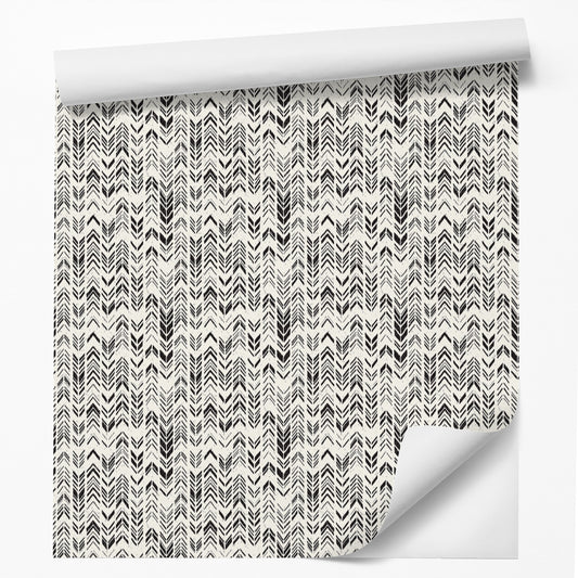 Peel & Stick Wallpaper Roll - Herringbone - Americanflat