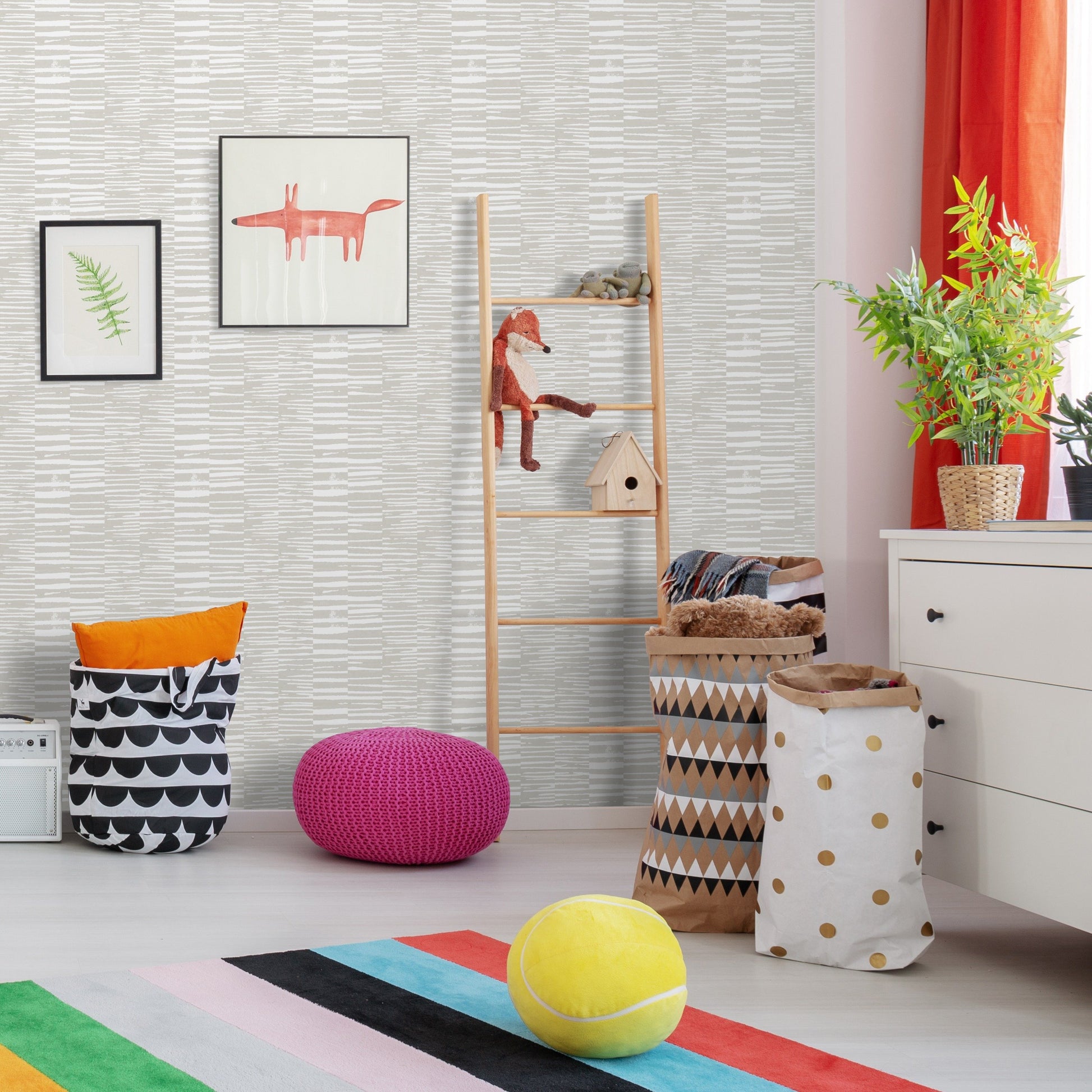 Peel & Stick Wallpaper - Calm World Pattern Ii by Wild Apple - Americanflat
