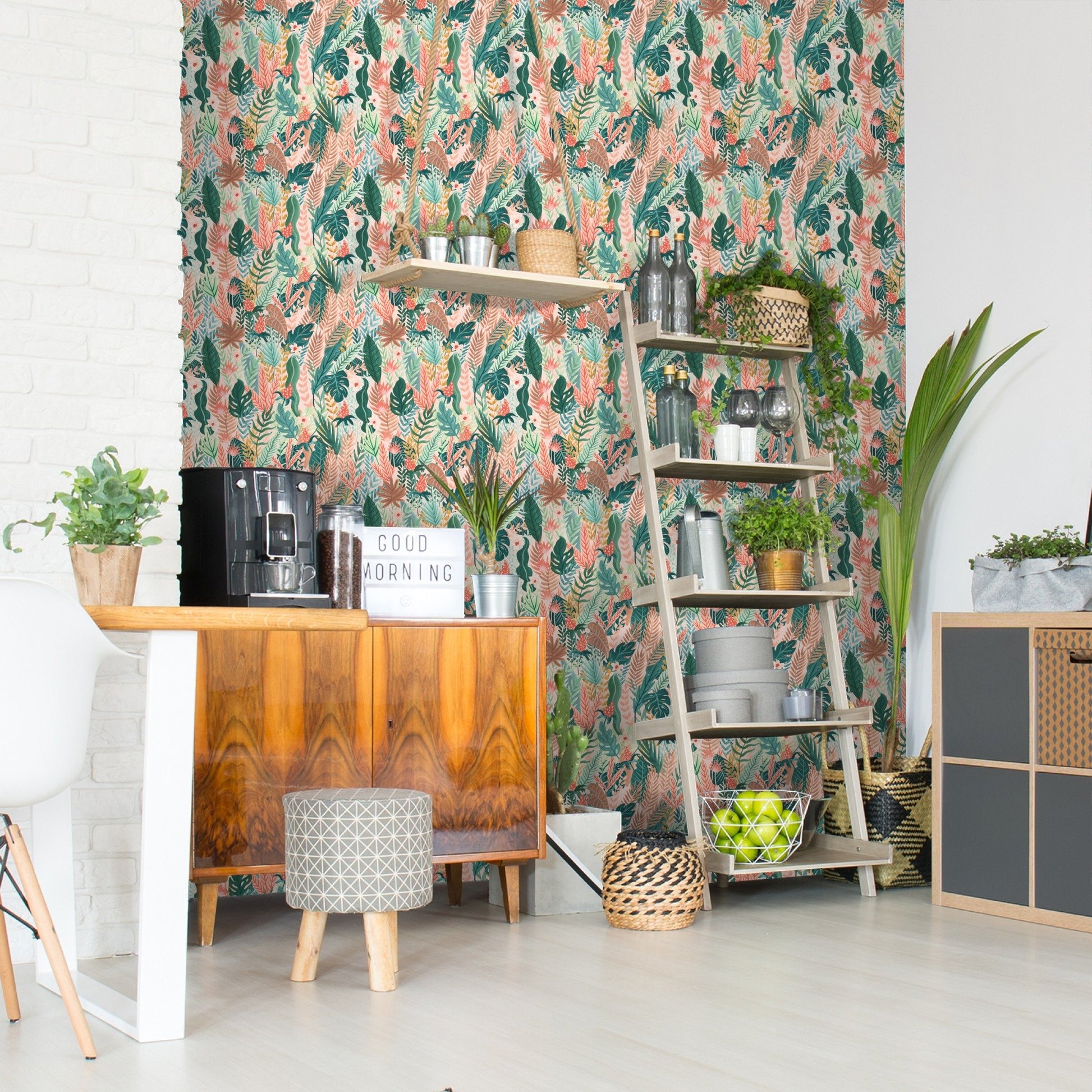 Peel & Stick Wallpaper - Jungle Hangout Pattern Ia by Wild Apple - Americanflat