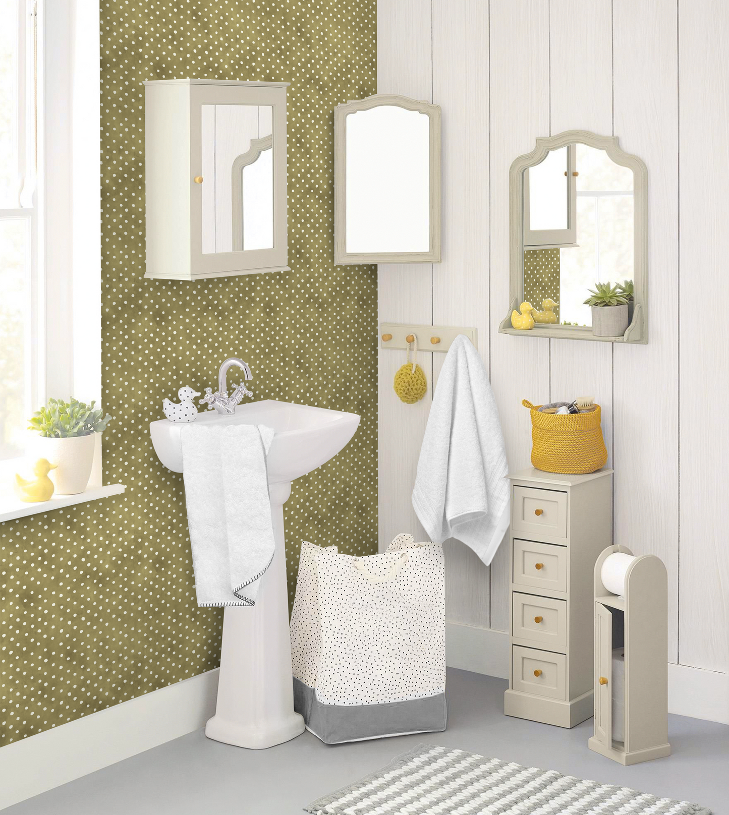 Peel & Stick Wallpaper - Natural Flora Pattern Iva by Wild Apple - Americanflat