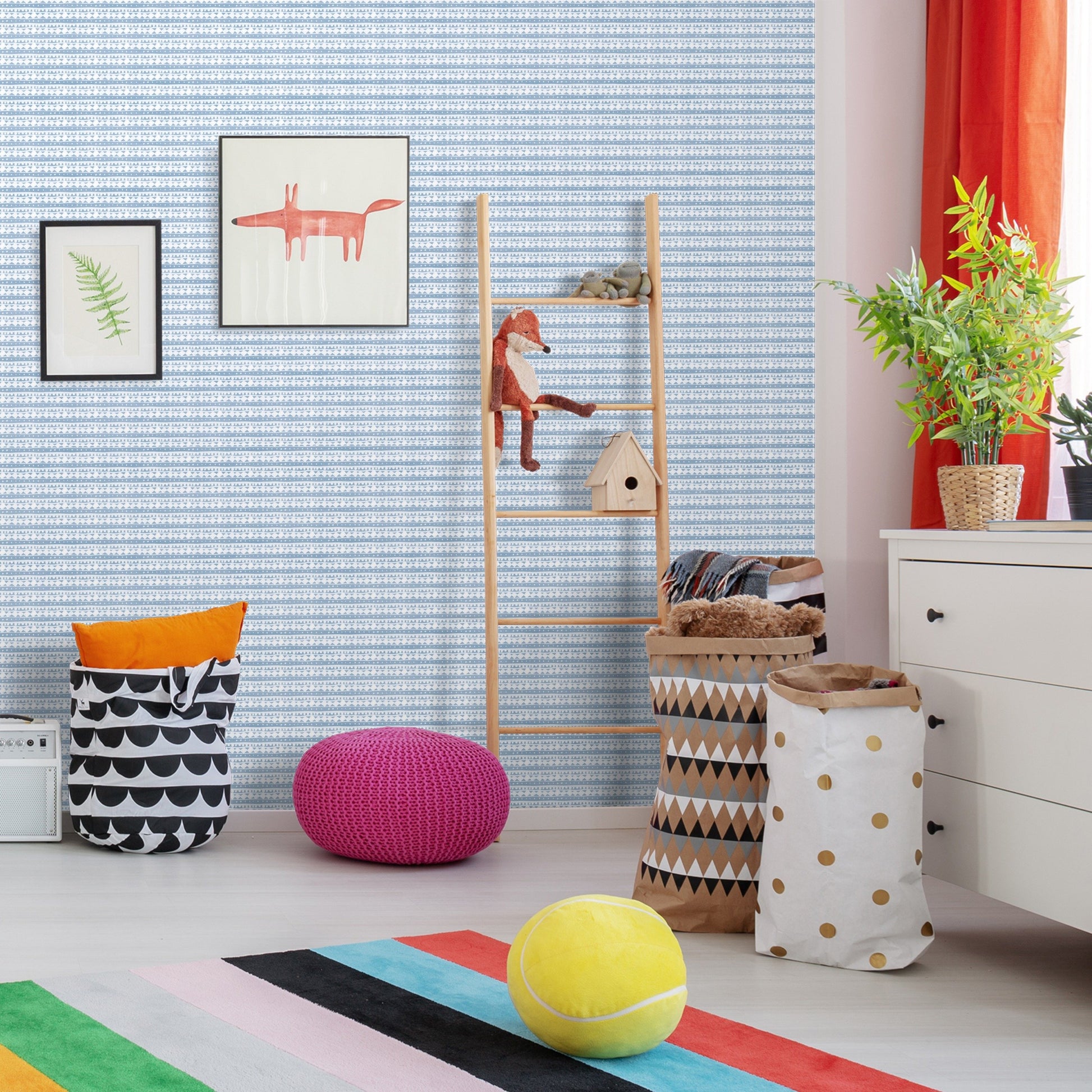 Peel & Stick Wallpaper - World Traveler Pattern Iii by Wild Apple - Americanflat