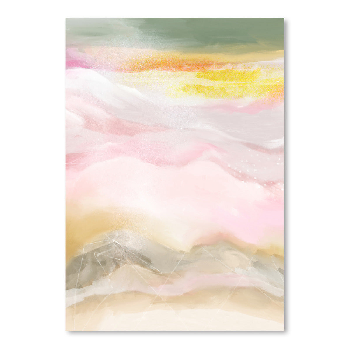Pink Mountains by Louise Robinson - Art Print - Americanflat