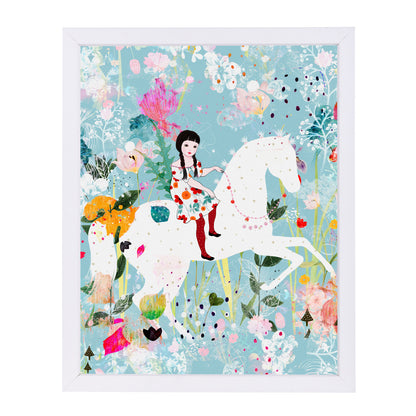 Storybook Horse by Louise Robinson - White Framed Print - Wall Art - Americanflat