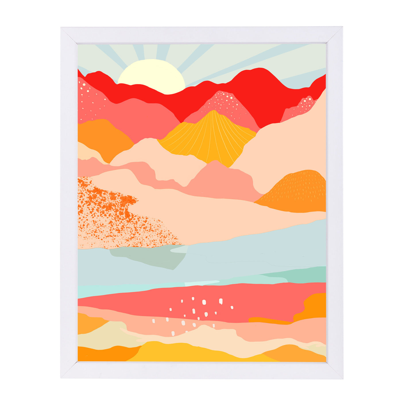 Sunrise by Louise Robinson - White Framed Print - Wall Art - Americanflat