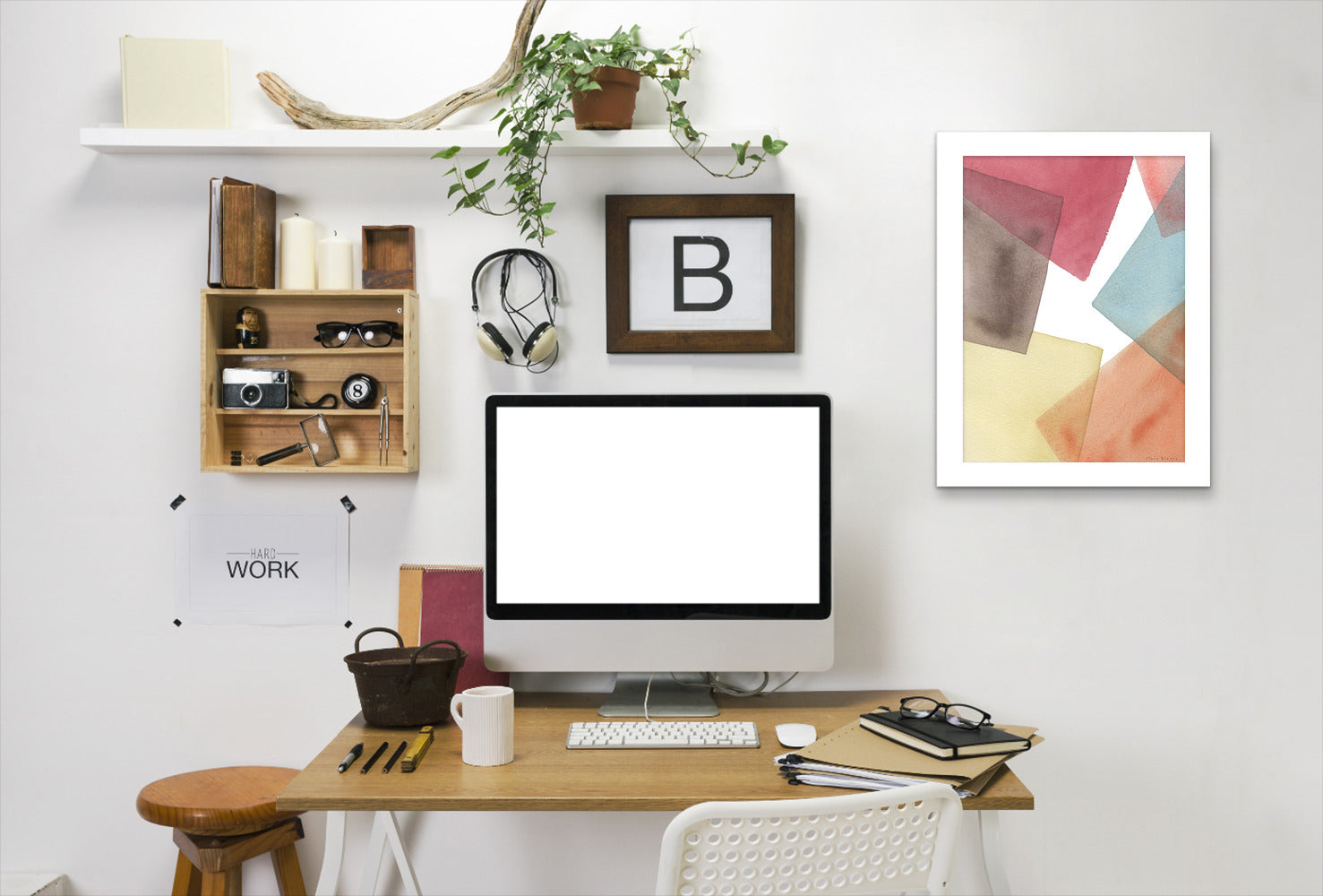 Colours by Dreamy Me - White Framed Print - Wall Art - Americanflat