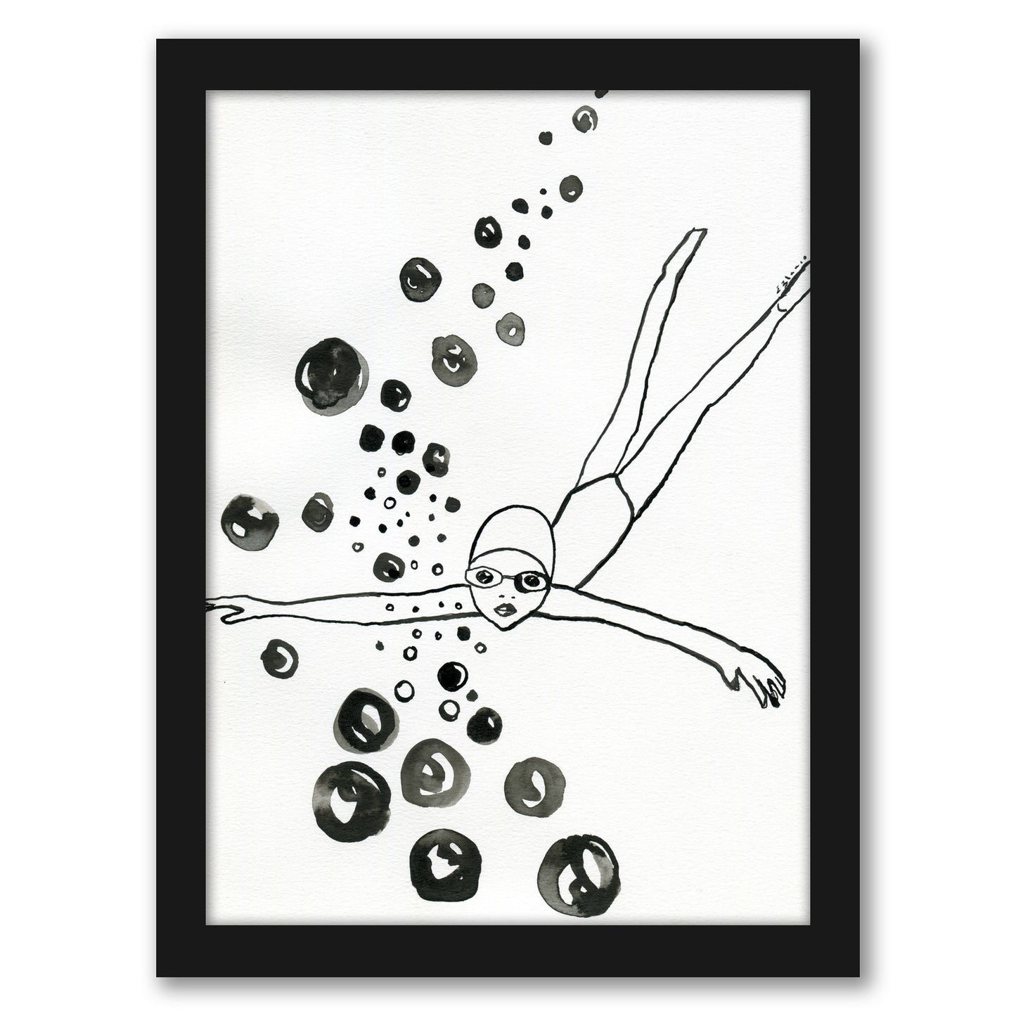Diver2 by Dreamy Me - Black Framed Print - Wall Art - Americanflat