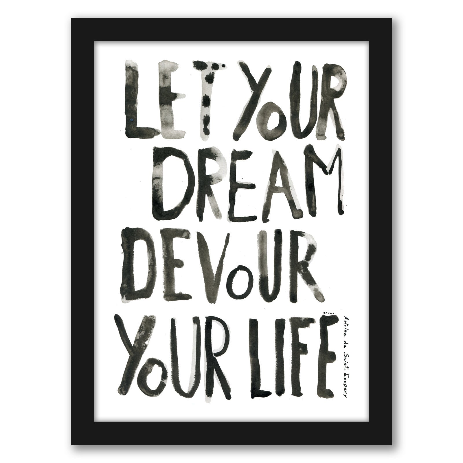 Let Your Dream by Dreamy Me - Black Framed Print - Wall Art - Americanflat
