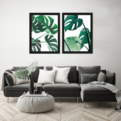 Monstera Deliciosa by Tanya Shumkina - 2 Piece Framed Print Set - Americanflat
