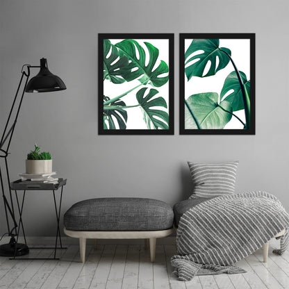 Monstera Deliciosa by Tanya Shumkina - 2 Piece Framed Print Set - Americanflat