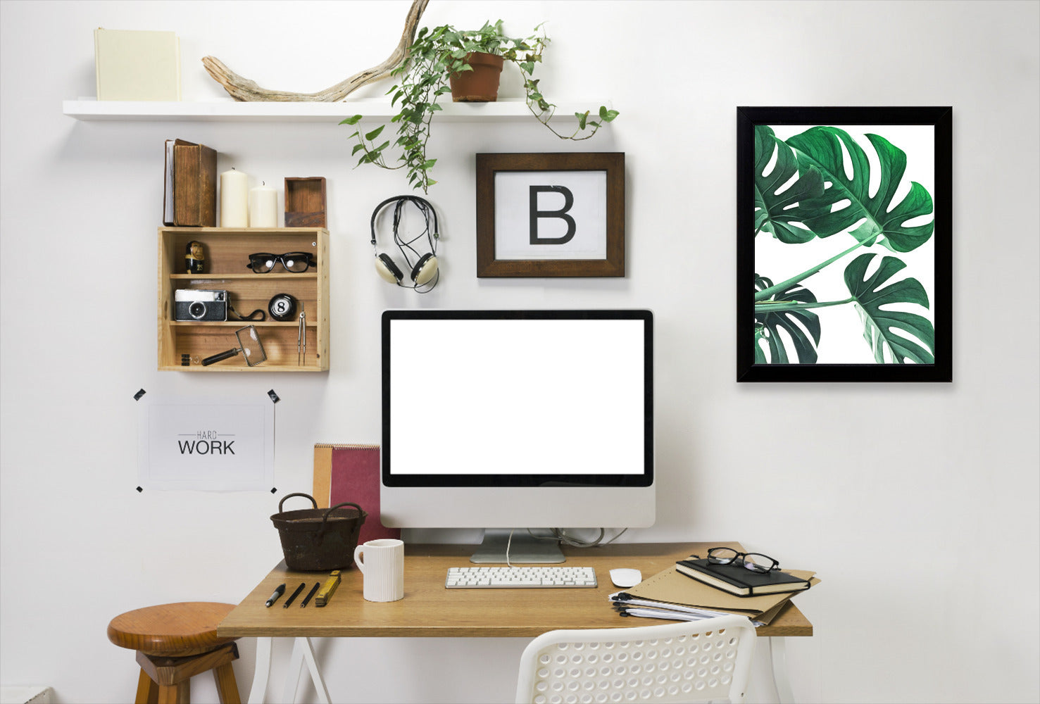 Monstera Plant by Tanya Shumkina - Black Framed Print - Wall Art - Americanflat