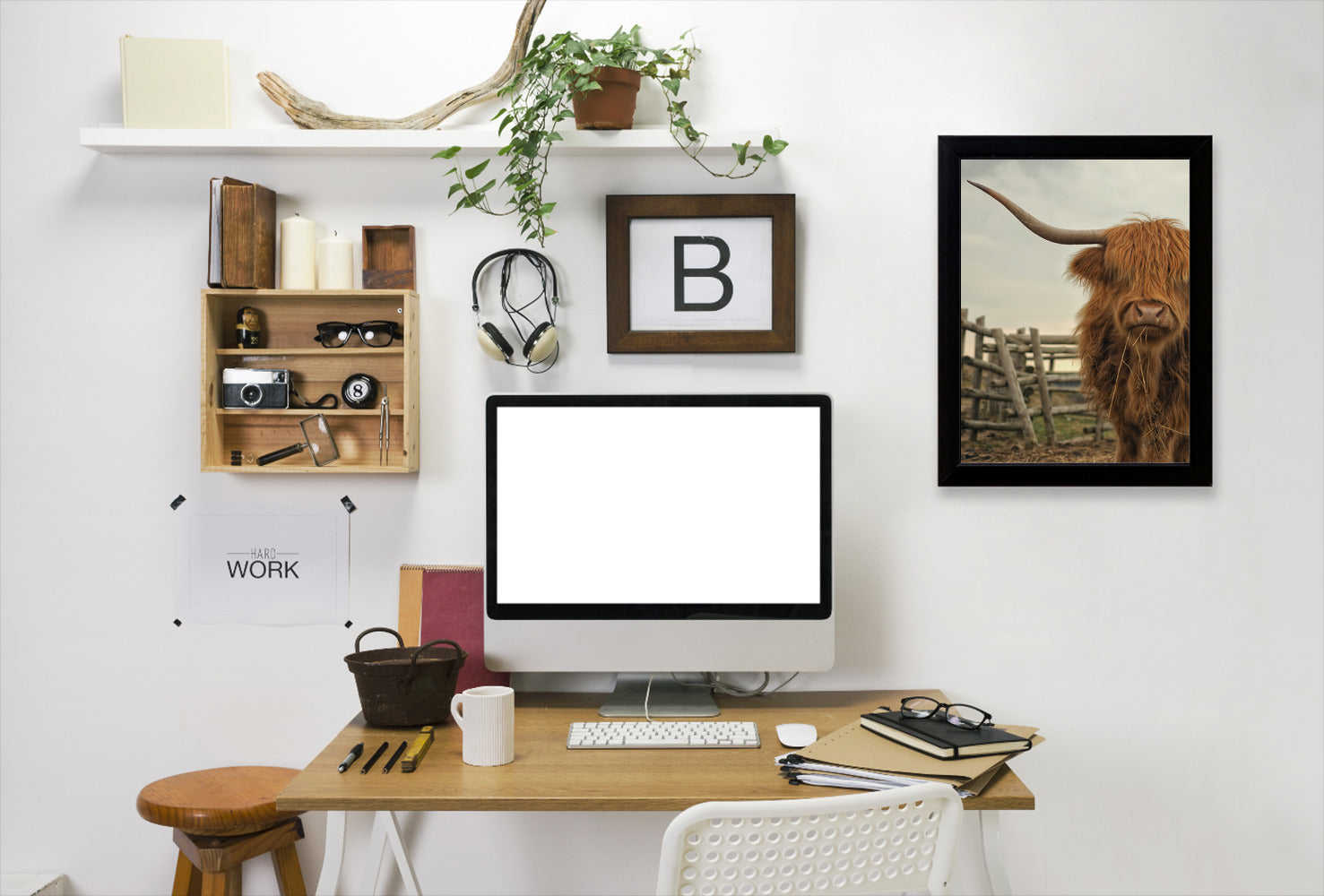 Cow Photo by Tanya Shumkina - Black Framed Print - Wall Art - Americanflat