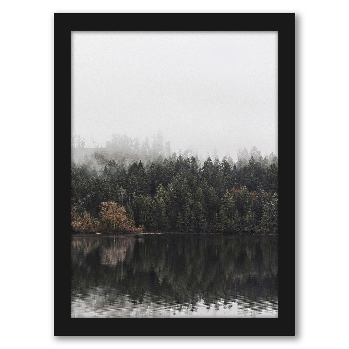 Autumn On Lake by Tanya Shumkina - Black Framed Print - Wall Art - Americanflat