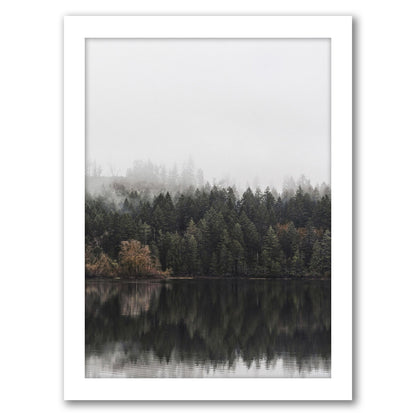 Autumn On Lake by Tanya Shumkina - White Framed Print - Wall Art - Americanflat