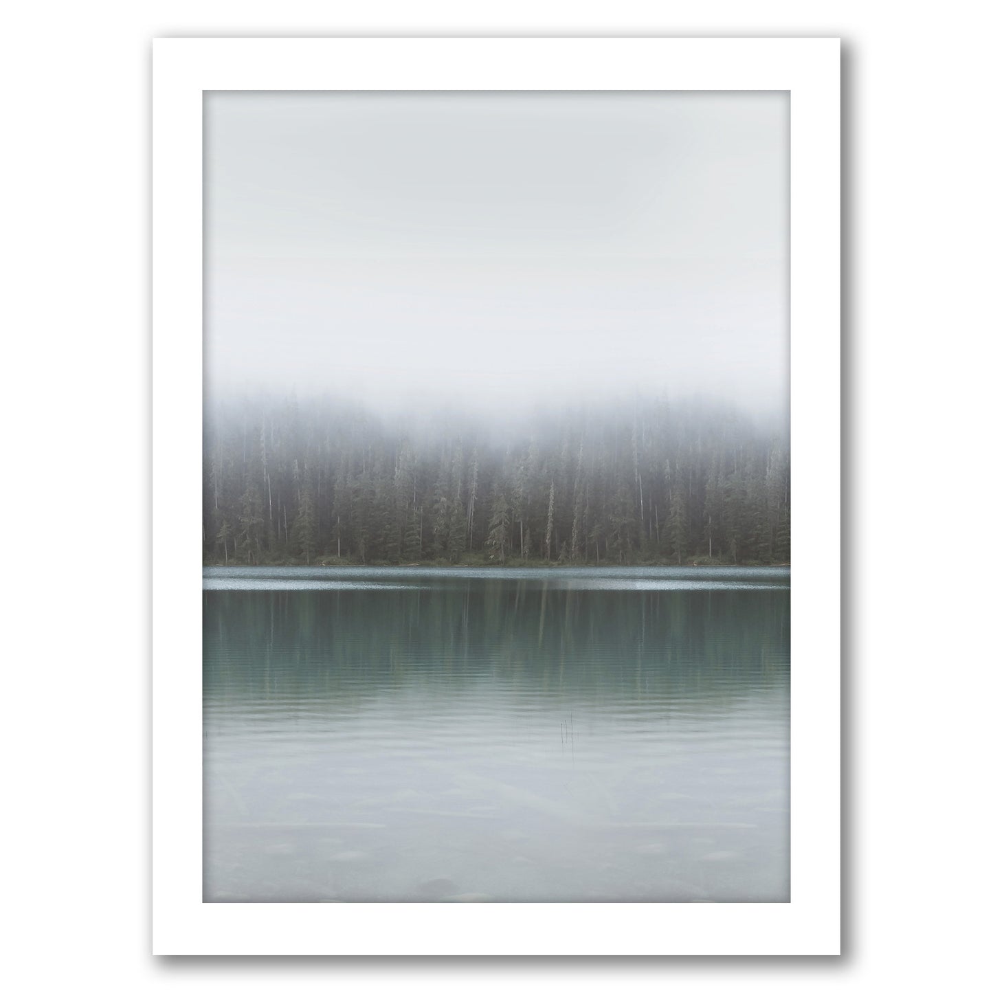 Winter Lake by Tanya Shumkina - White Framed Print - Wall Art - Americanflat
