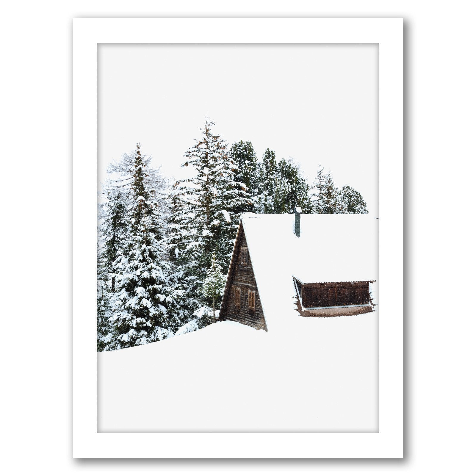 Cabin by Tanya Shumkina - White Framed Print - Wall Art - Americanflat