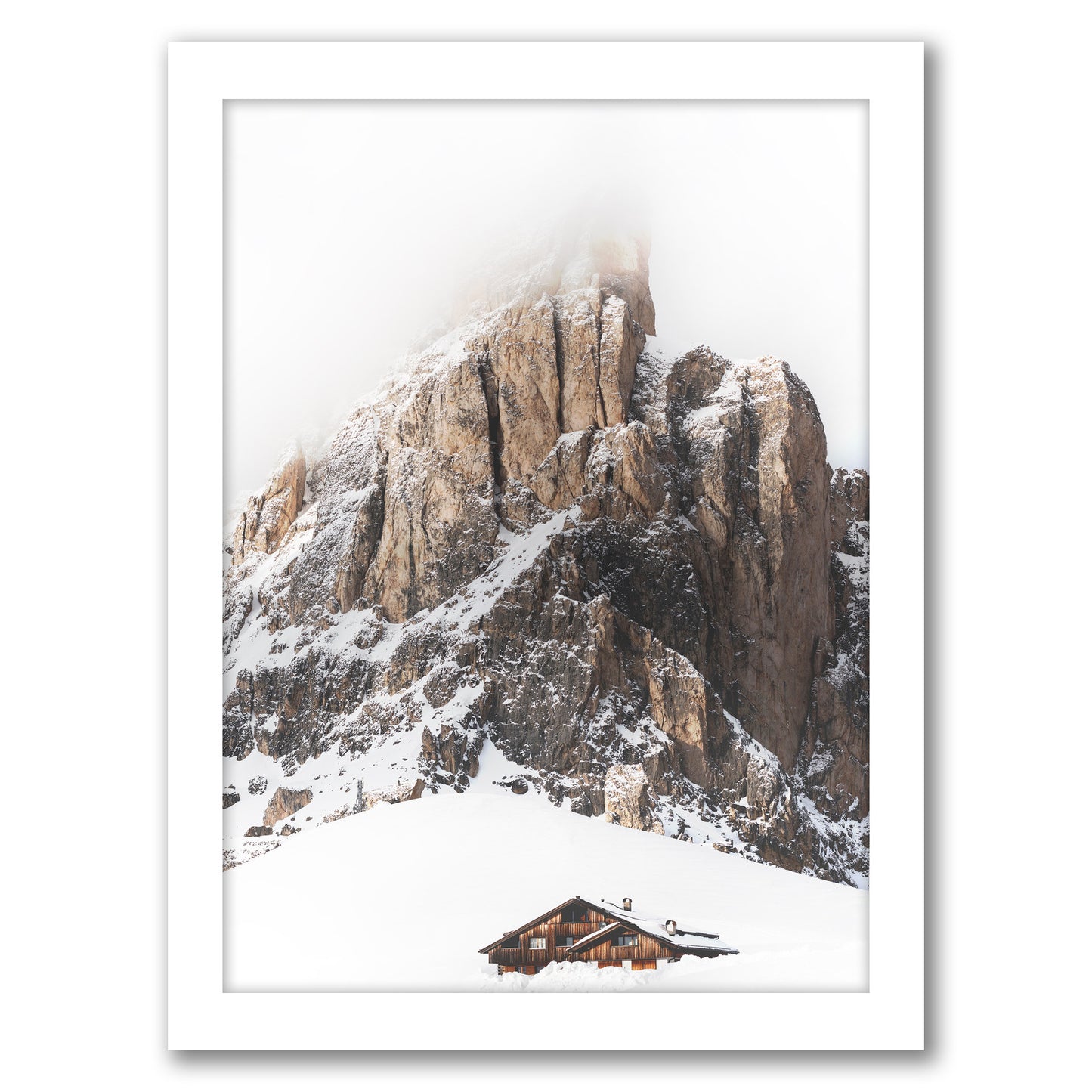 Winter Holidays In Mountains by Tanya Shumkina - White Framed Print - Wall Art - Americanflat